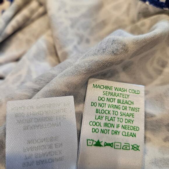 Lilly Pulitzer Sophie Dress Taverna Tile UPF 50+ 3/4 Sleeve Blue & White Small - Picture 14 of 14